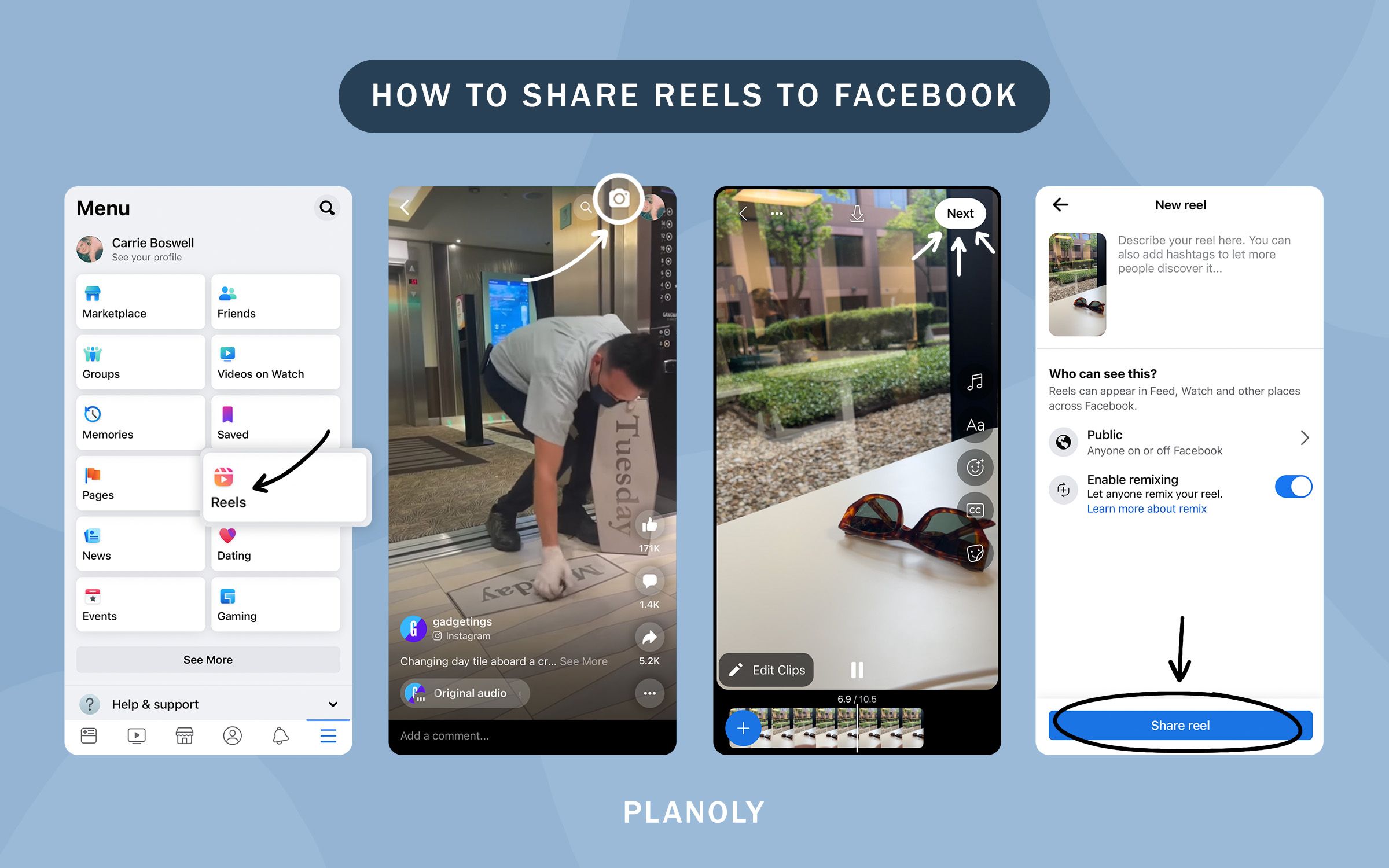 PLANOLY - Blog - What Facebook Reels Rolling Out Globally Means for Businesses - Horizontal Image