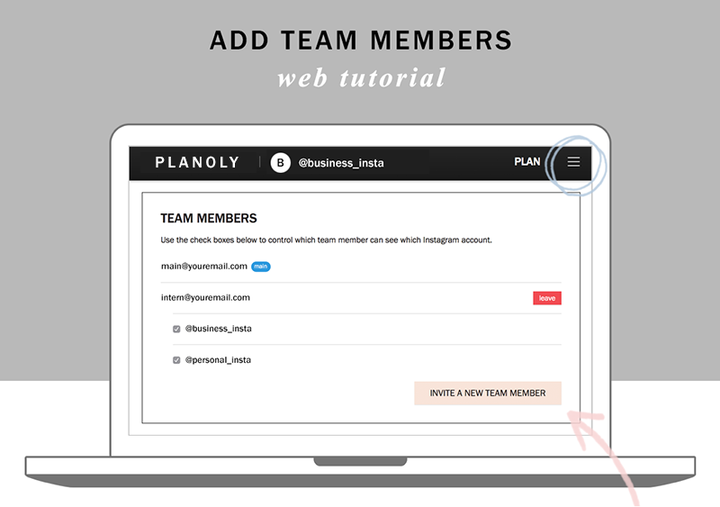 Planoly tutorial how to add team members