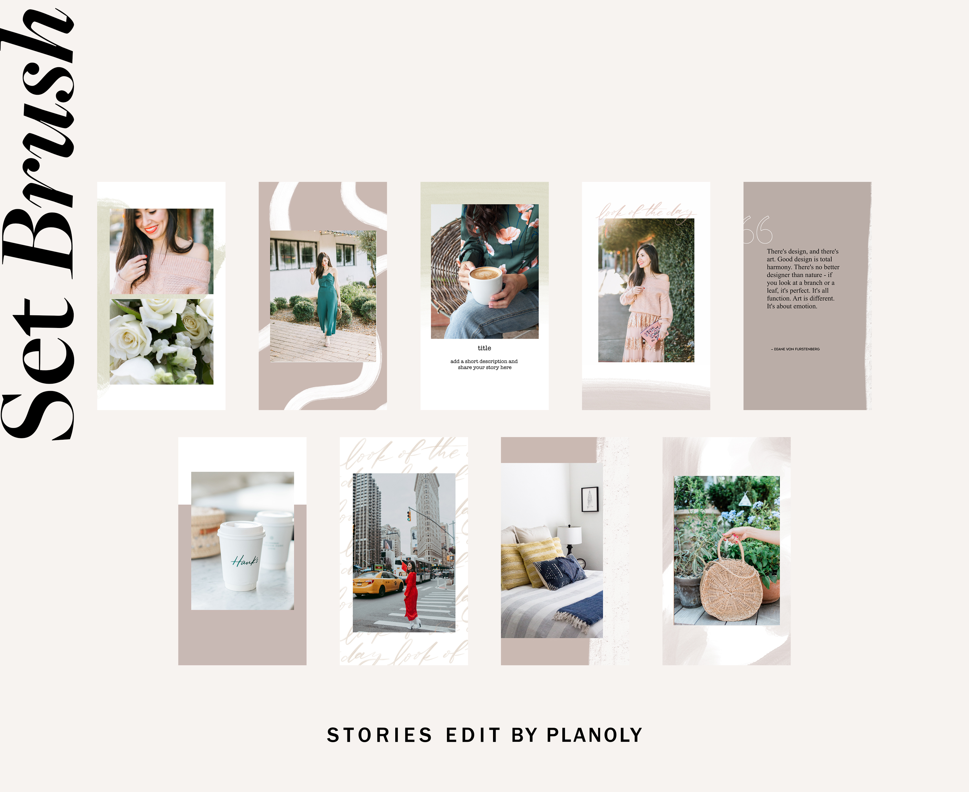 Instagram Stories Template: Brush Pack by StoriesEdit