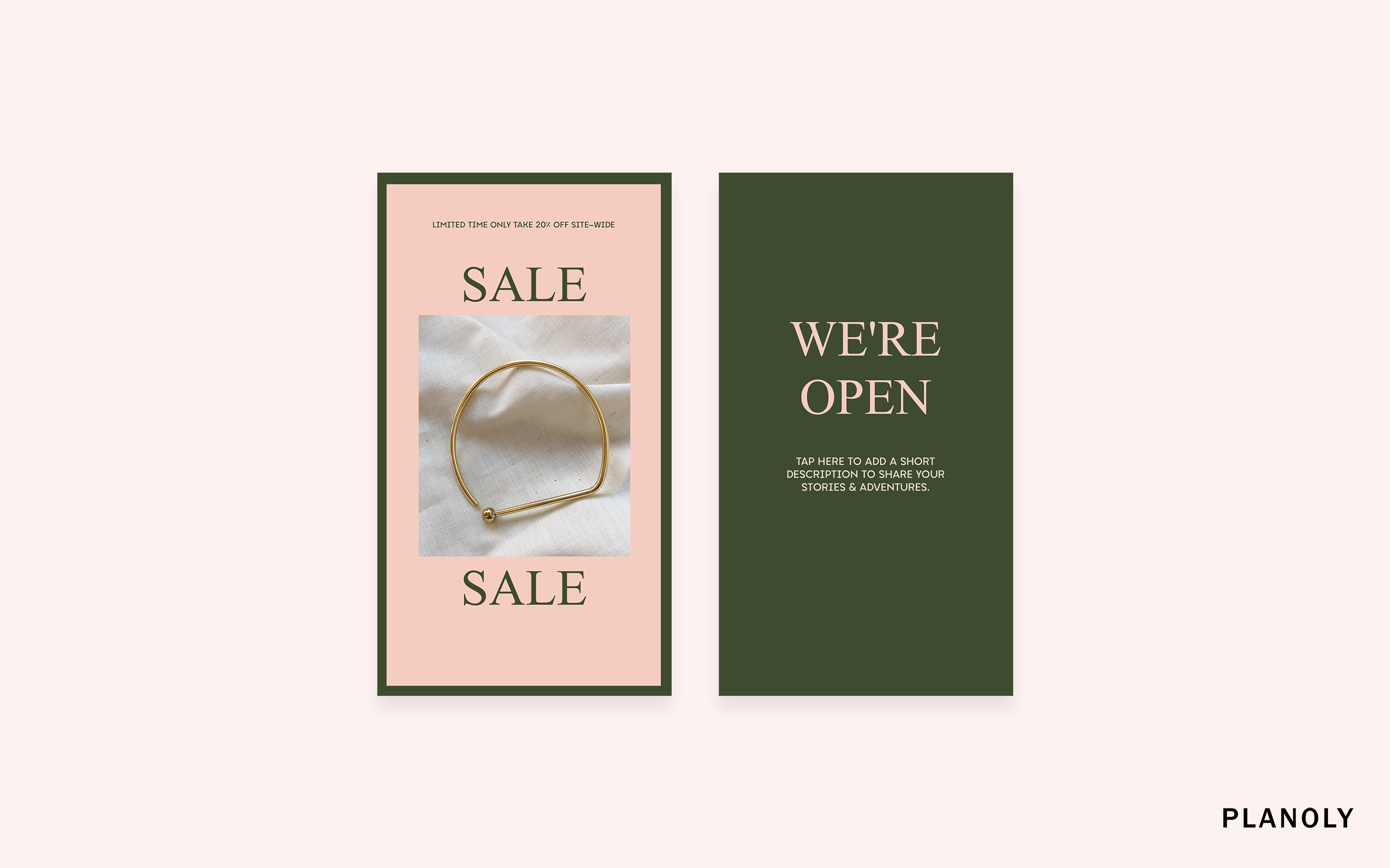 PLANOLY | We're Open Template Collection