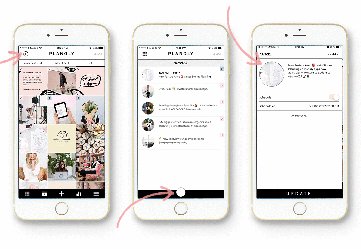 New Feature: Plan Instagram Stories on PLANOLY gif