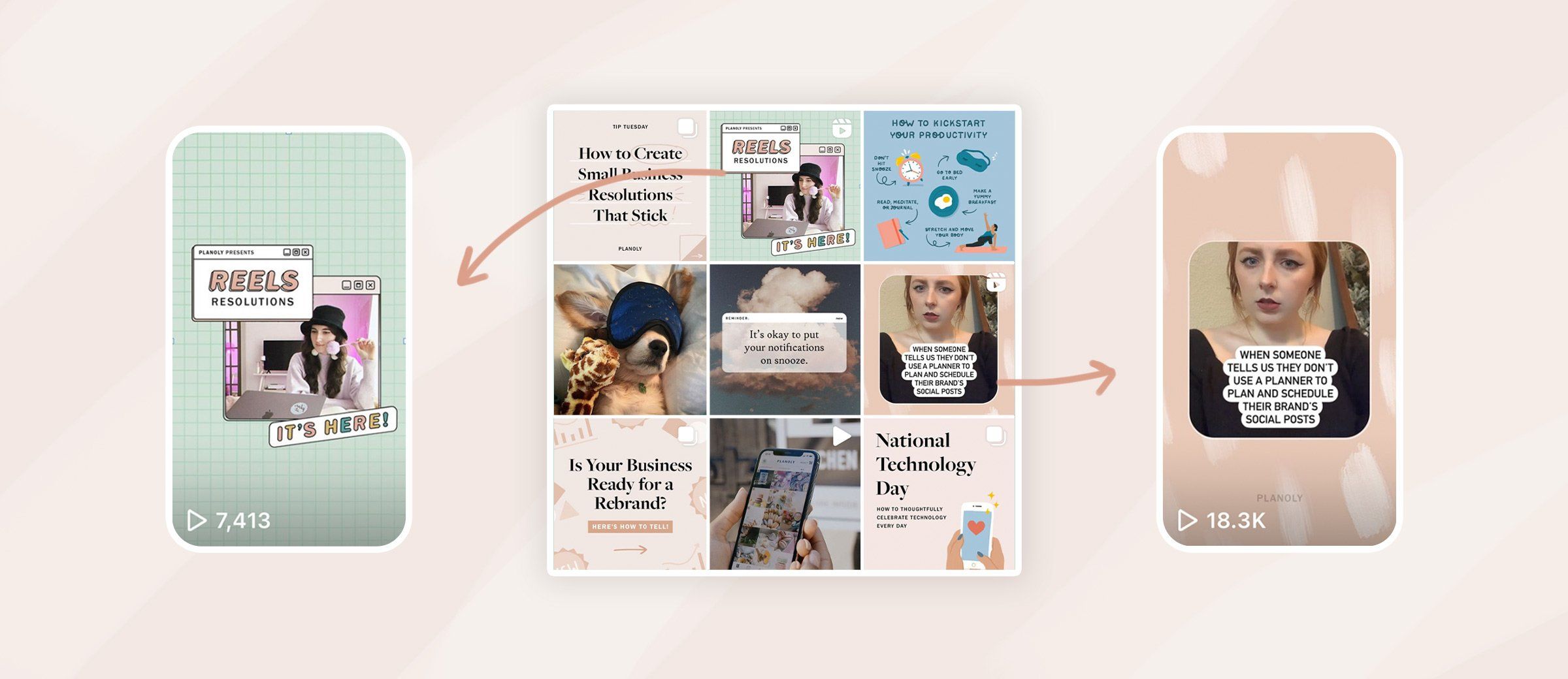 Read about Designing Instagram Reel Covers to Fit Your Grid Aesthetic, on PLANOLY