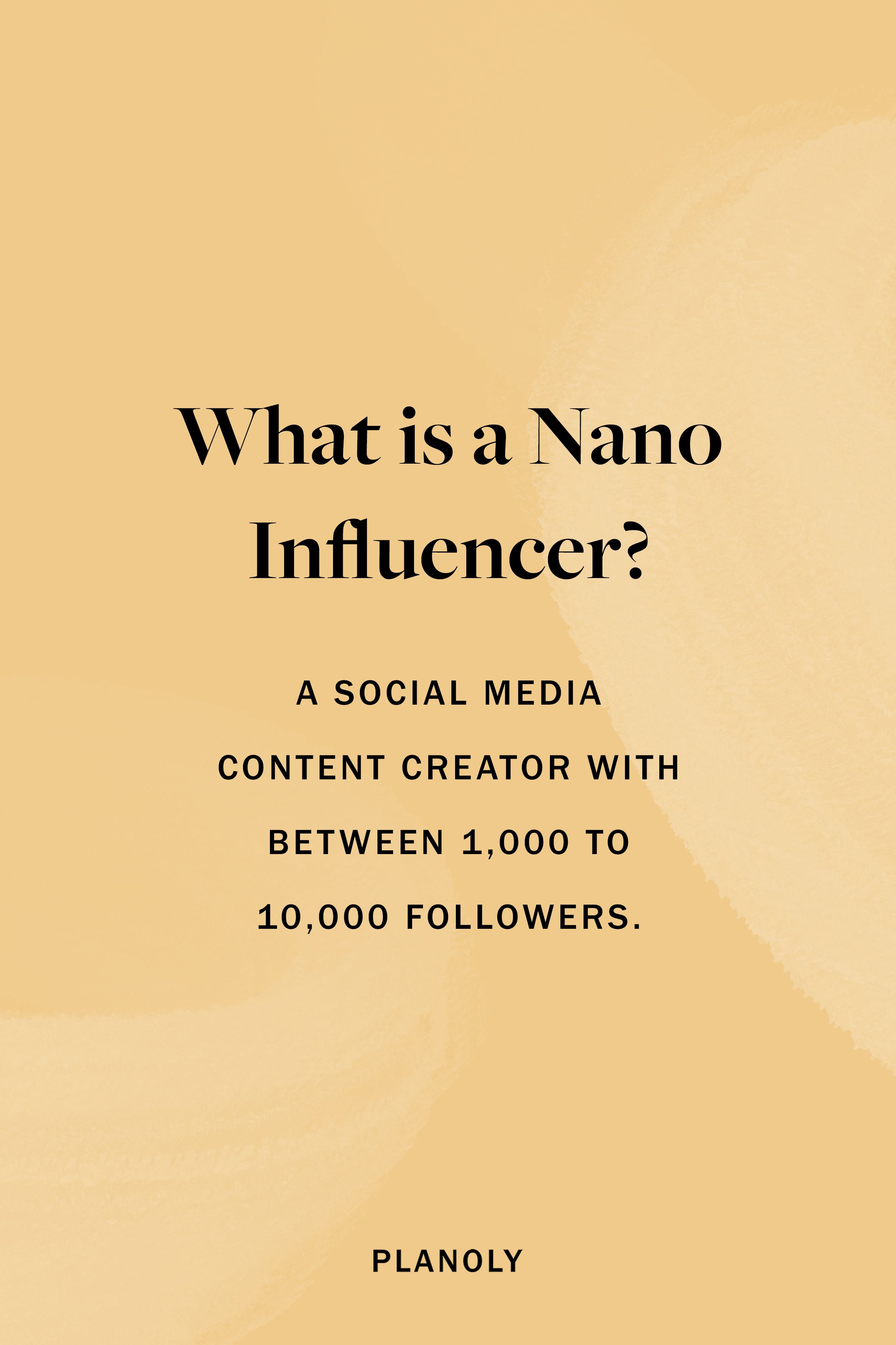PLANOLY - Blog Post - What is a Nano Influencer - Image 1